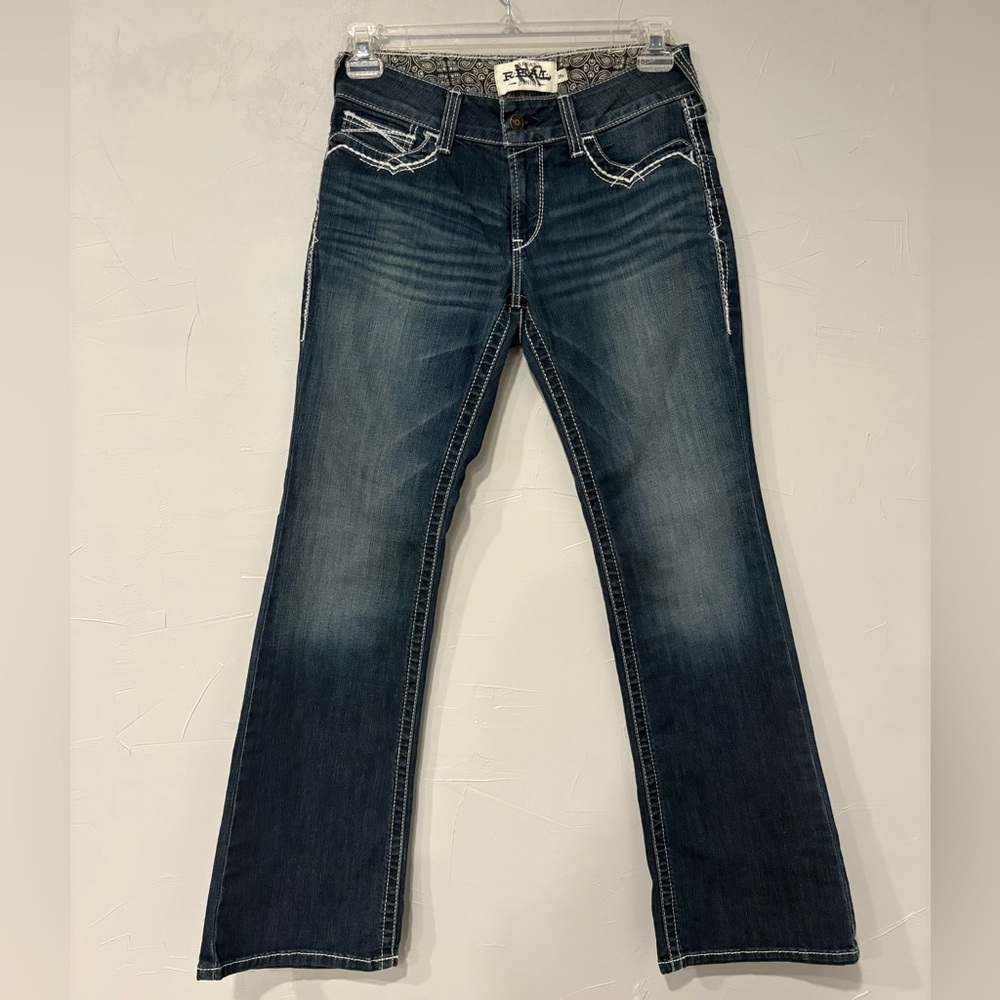 #8 - Ariat real denim women’s size 29R dark wash jeans BUTTON REPLACED